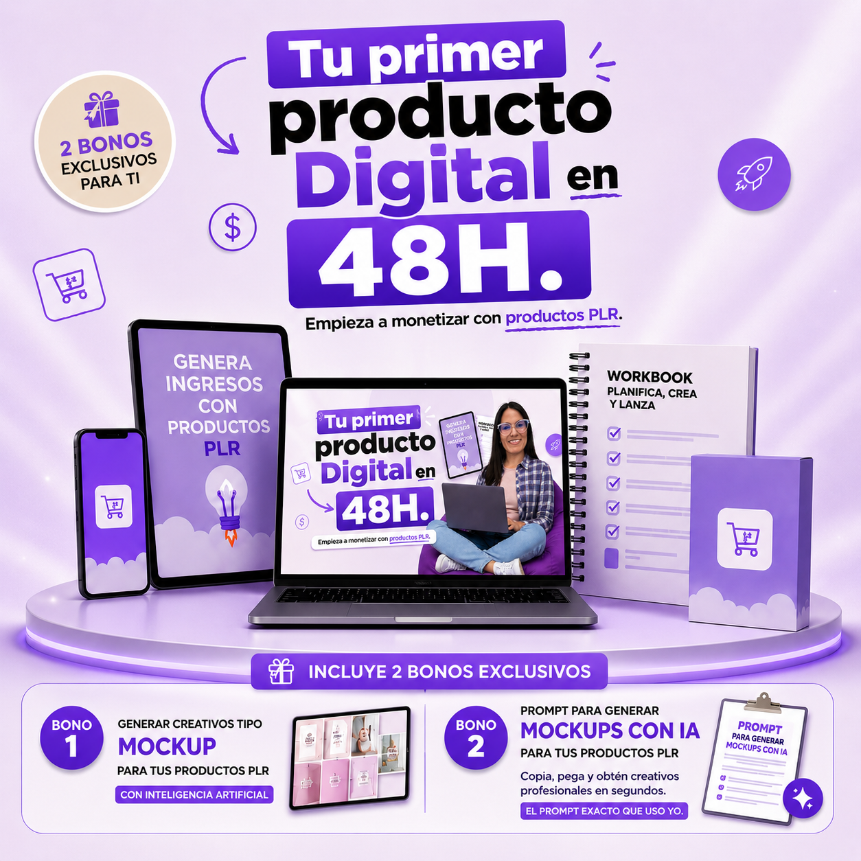 Oferta de lanzamiento - Tu primer producto digital en 48H