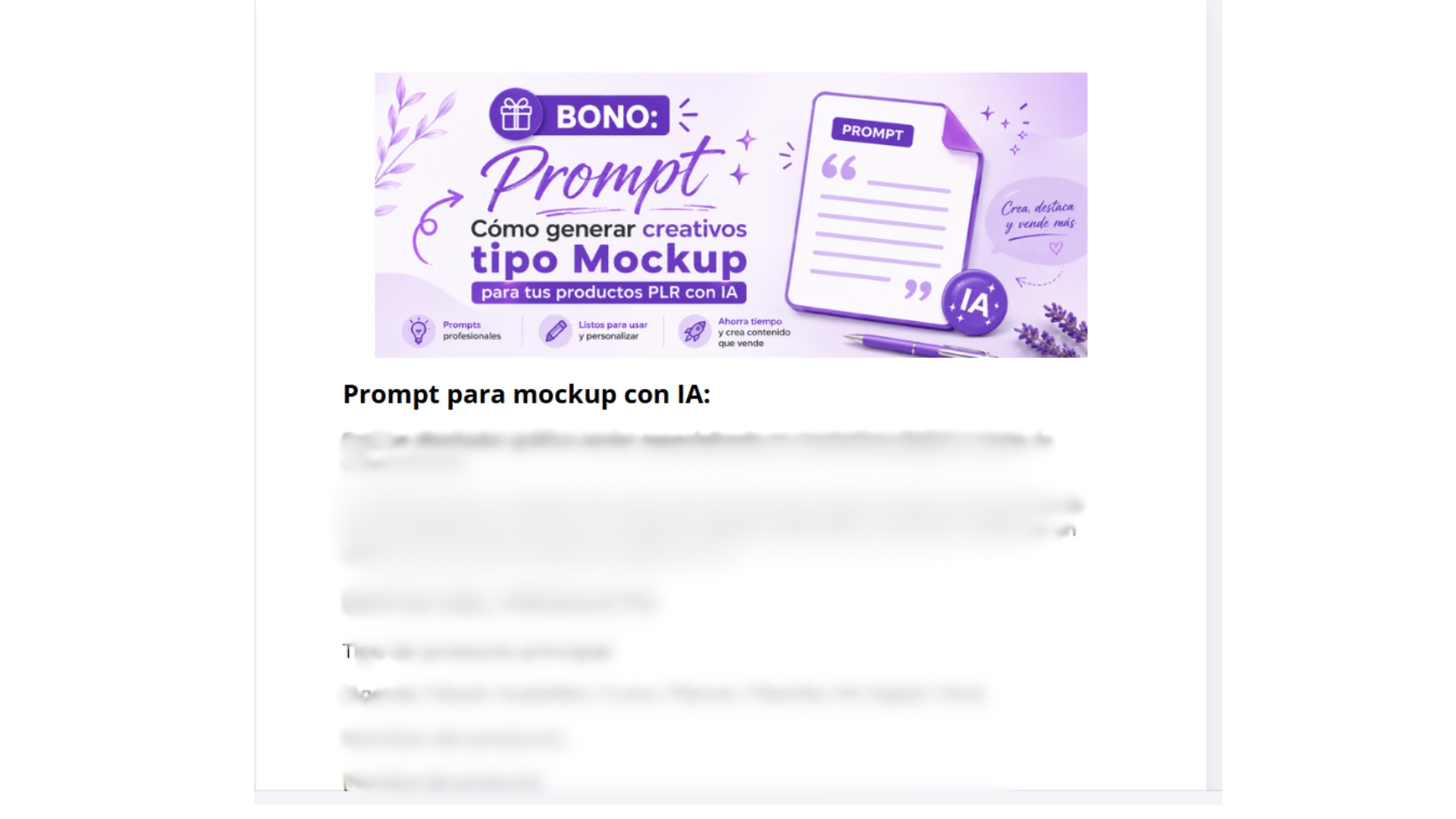 Bono Prompt para Mockups con IA